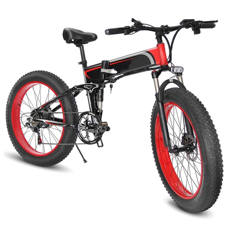Wholesale Mountain e-Bike bicycle 26 inch 21 speed folding Snow Beach Bike electric with fat tire for sales