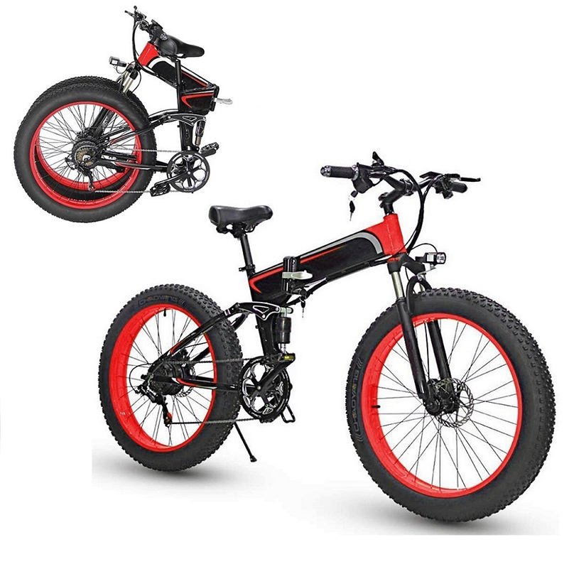 Wholesale Mountain e-Bike bicycle 26 inch 21 speed folding Snow Beach Bike electric with fat tire for sales