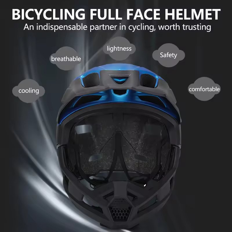 Wholesale Custom Helmet Full Face Motocross Bicycle Helmet Off Road Mountain Bike Helmet
