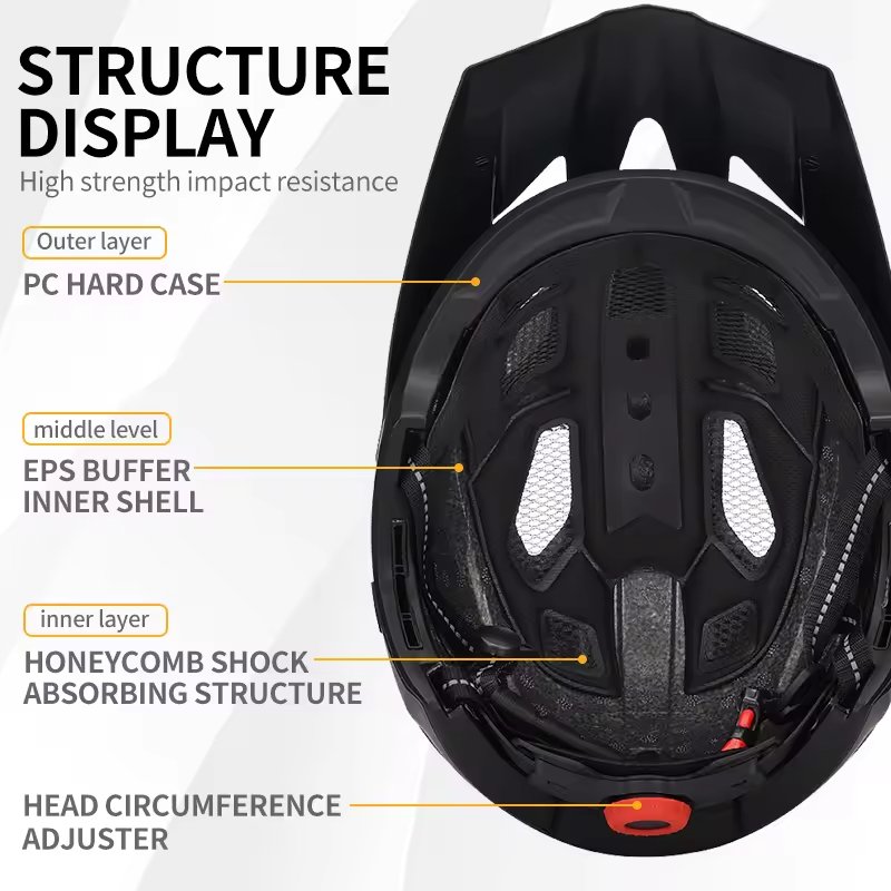 Wholesale Custom Helmet Full Face Motocross Bicycle Helmet Off Road Mountain Bike Helmet