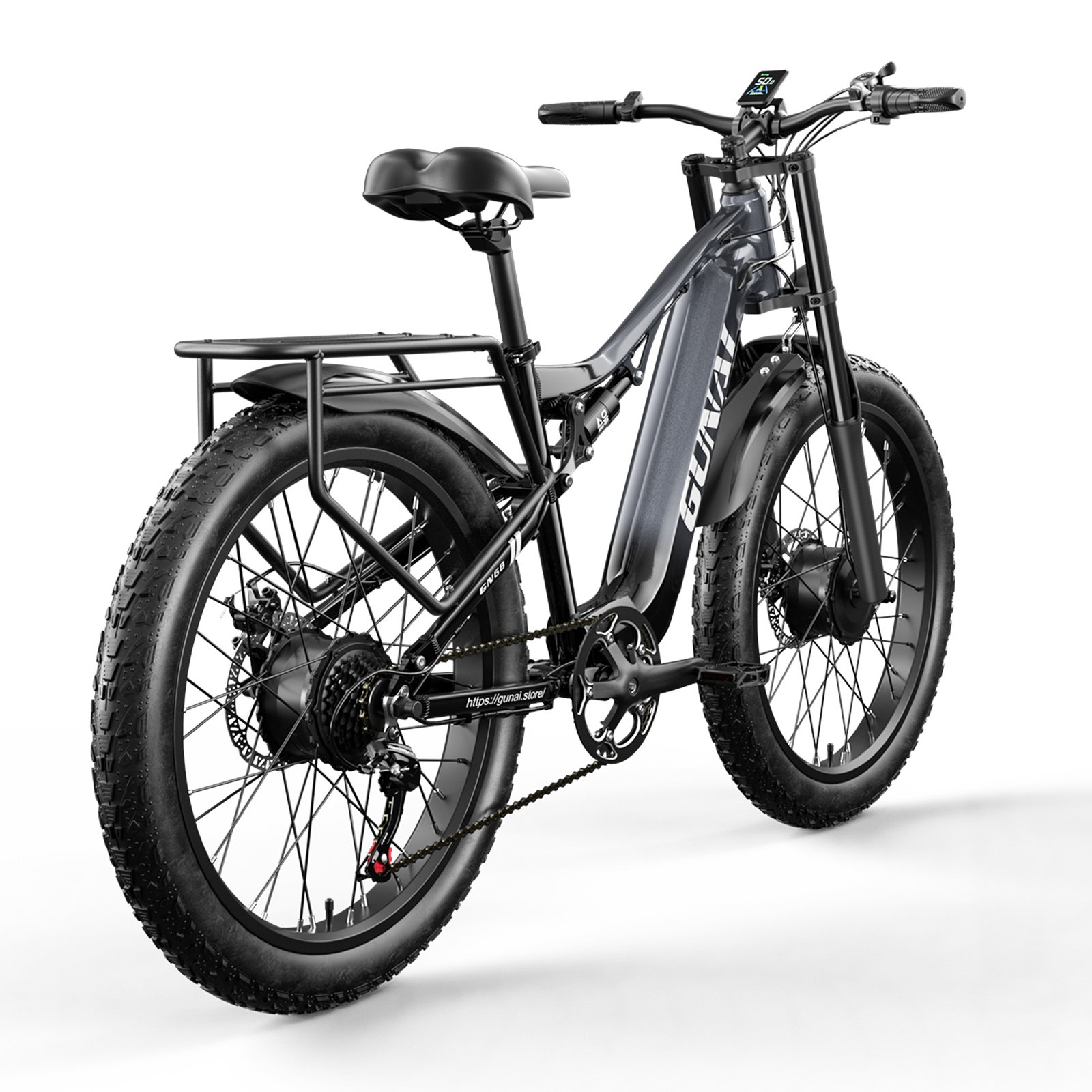 Faccory Customized 150NM Torque 2000W Dual Motor Electric Mountain Bike 17.5AH Fat Tire Electric Bike Long Range Electric Bike