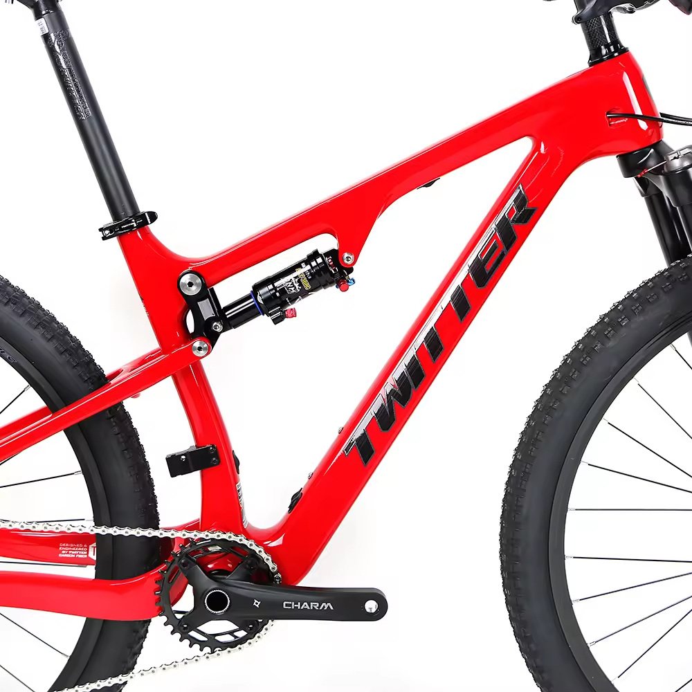 TWITTER 27.5 29er fully suspended carbon fiber mountain bike with rock fork SX 12S downhill mountain bike suitable for men
