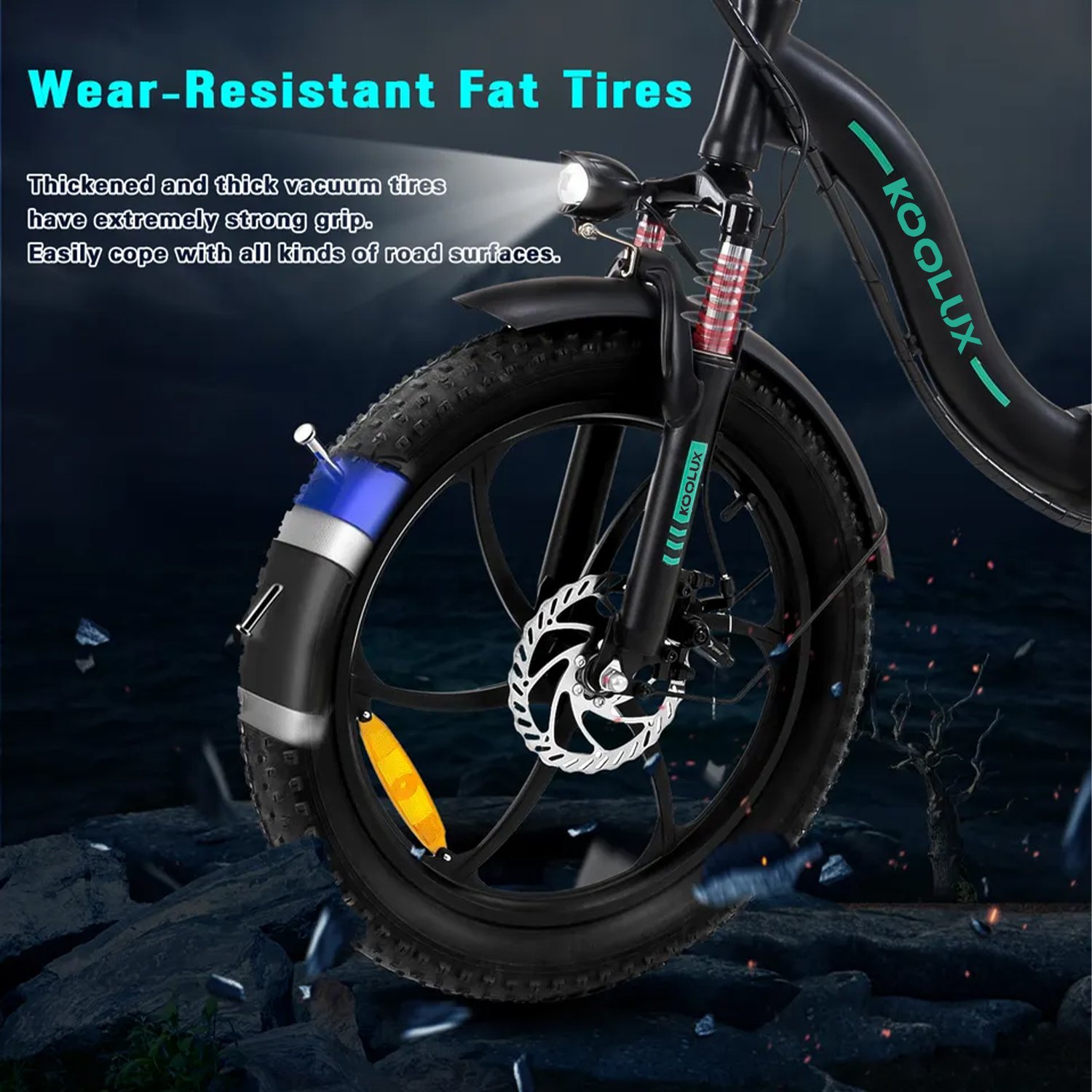 KOOLUX 250W/750W 48V/36V 14Ah/11.2Ah 20Inch Electric Bike Foldable Removable Battery Long Range Max Load E-Bike