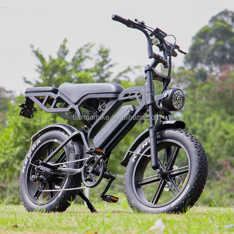 7-Speed 48V 15AH Battery-Powered Full Suspension Retro Sport Electric City Bike Fast Portability Rear Hub 15AH Mountain K