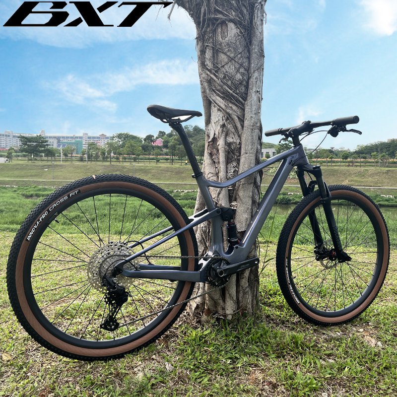 BXT Suspension MTB Bike Carbon Fiber 2024 New Color 29er Disc Brake Front Rear Suspension Carbon Mountain Bicycle