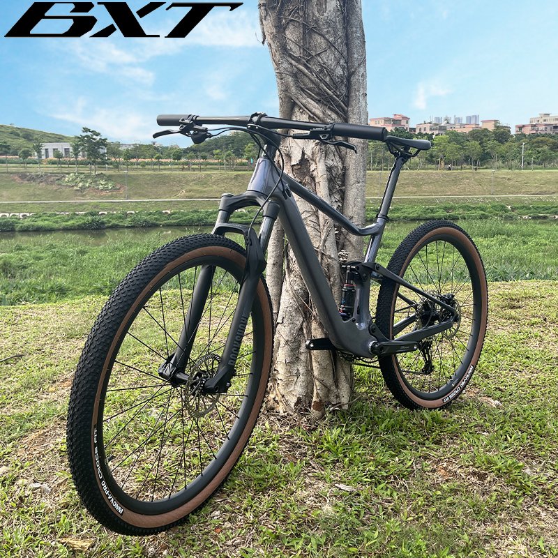 BXT Suspension MTB Bike Carbon Fiber 2024 New Color 29er Disc Brake Front Rear Suspension Carbon Mountain Bicycle