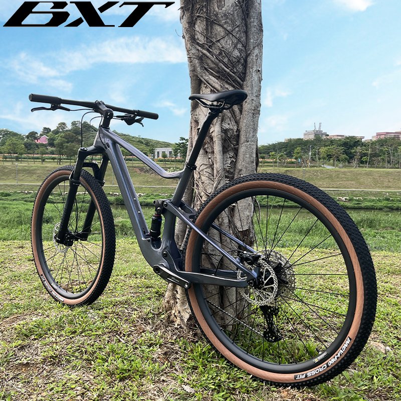 BXT Suspension MTB Bike Carbon Fiber 2024 New Color 29er Disc Brake Front Rear Suspension Carbon Mountain Bicycle