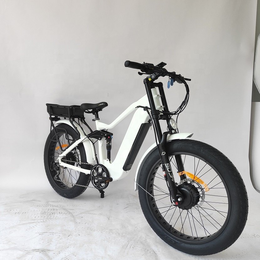 26 Inch 48V 1000W Aluminum Alloy Electric Mountain E-Bike Adult Full Suspension Dual Battery E Cycle For Adults