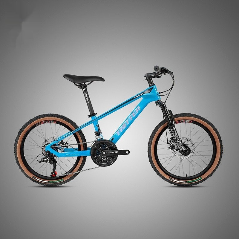 Children's 8-16 Years Old Carbon Fiber Mountain Bike with 21 Speed Gears & Disc Brake for Students & Men/Women