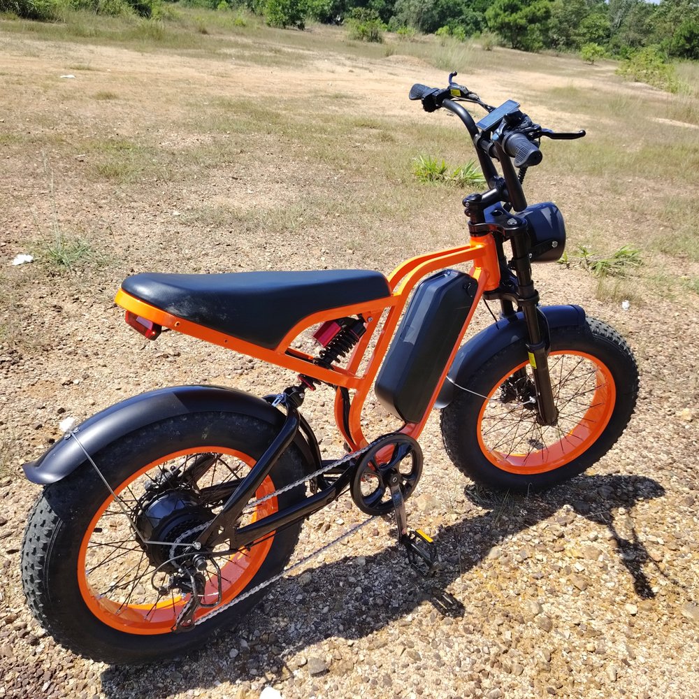 US Warehouse Electric Mountain Fat Bike Full Suspension 7 Speed 1500w Fat Tire 20inch E-bike