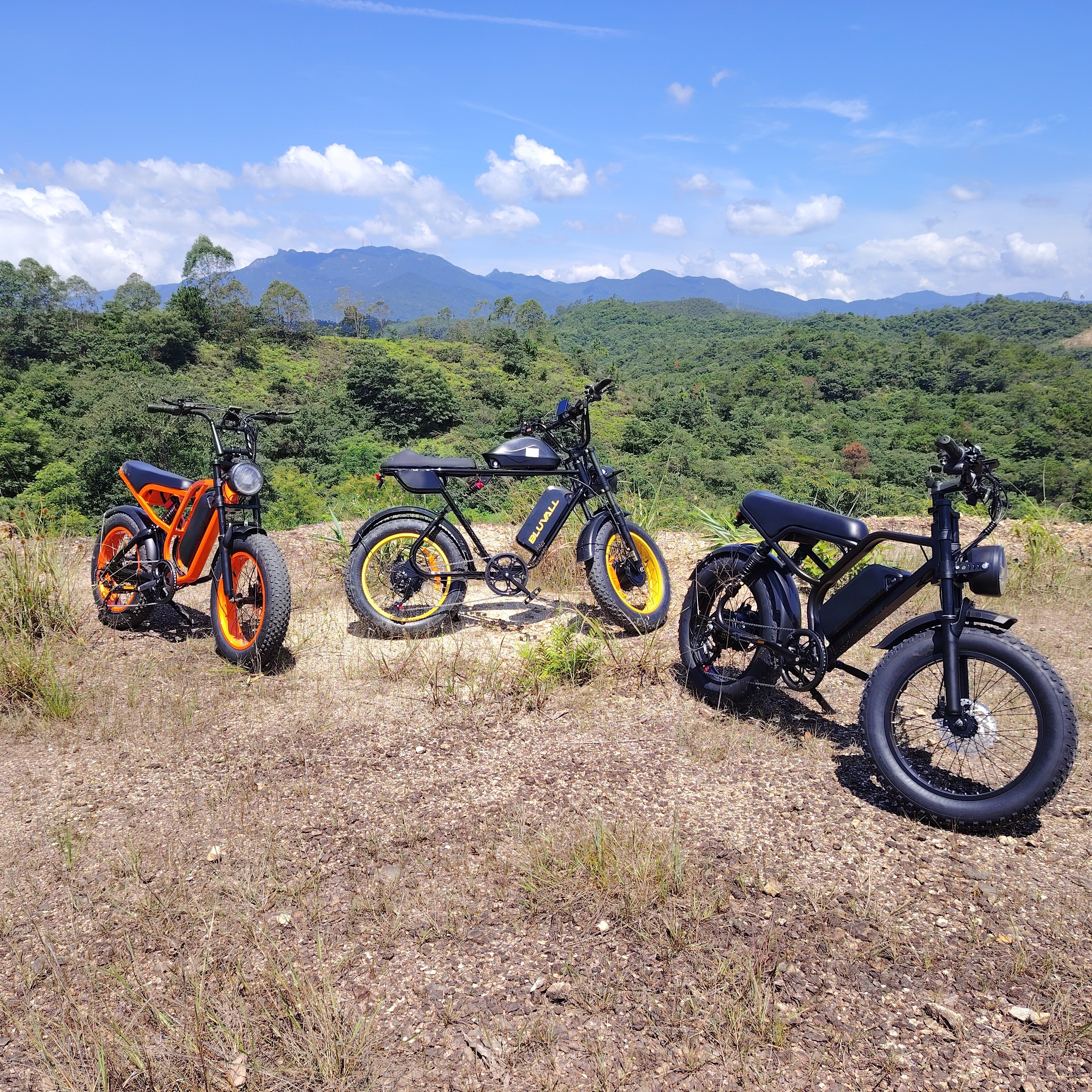 US Warehouse Electric Mountain Fat Bike Full Suspension 7 Speed 1500w Fat Tire 20inch E-bike