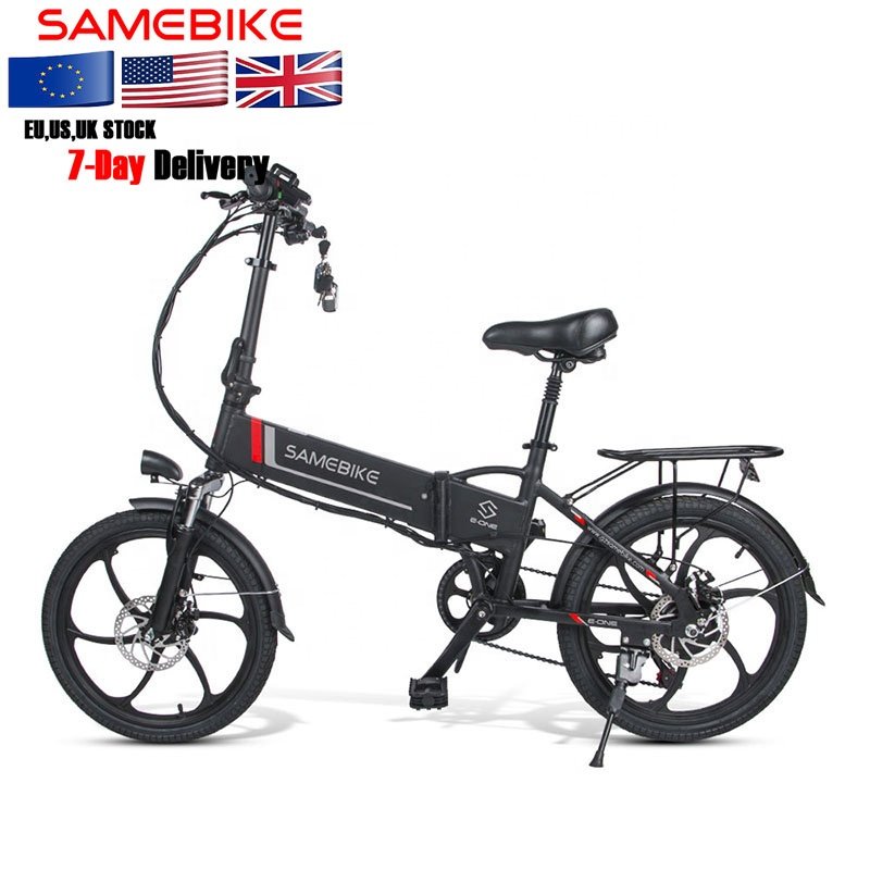 2024 EU warehouse SAMEBIKE 46V10AH 350W 20 inch portable battery city commuting electric folding bike