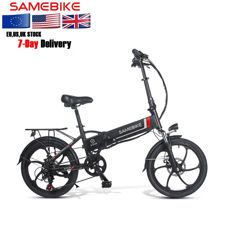 2024 EU warehouse SAMEBIKE 46V10AH 350W 20 inch portable battery city commuting electric folding bike