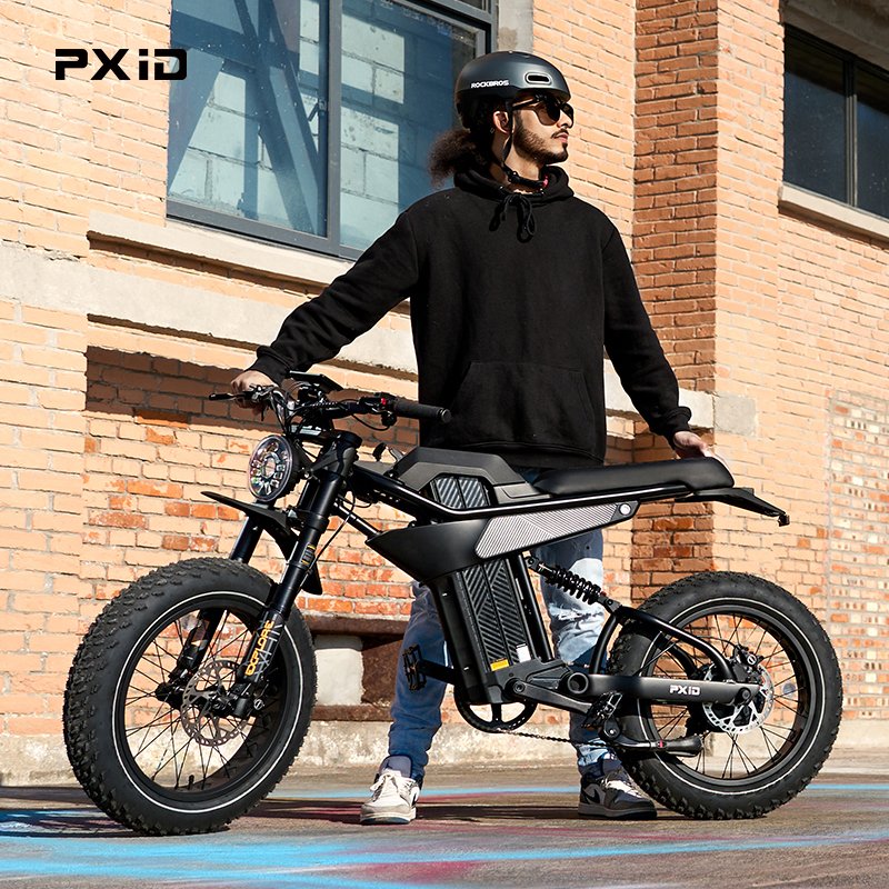 PXID MANTIS P6 20 inch fat tire e-bike all electric mode single speed electric city bike