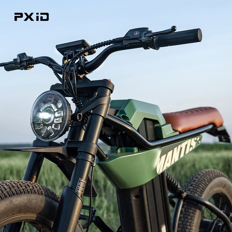 PXID MANTIS P6 20 inch fat tire e-bike all electric mode single speed electric city bike