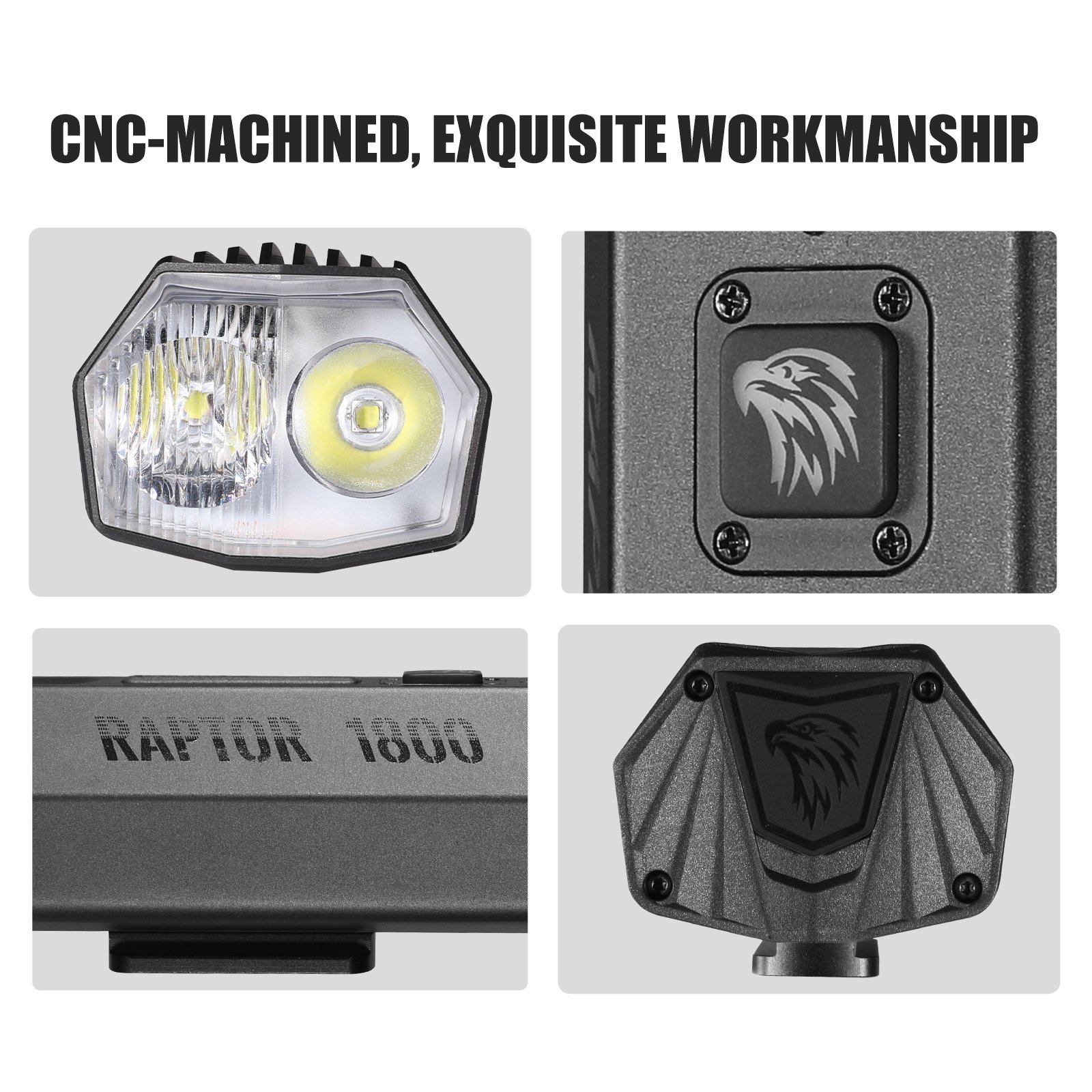 Gaciron Raptor-1800 Lumen Frame Lamp Waterproof Front Light Power Bank MTB Off-Road LED Bike Cycling Light Led Bicycle Bike