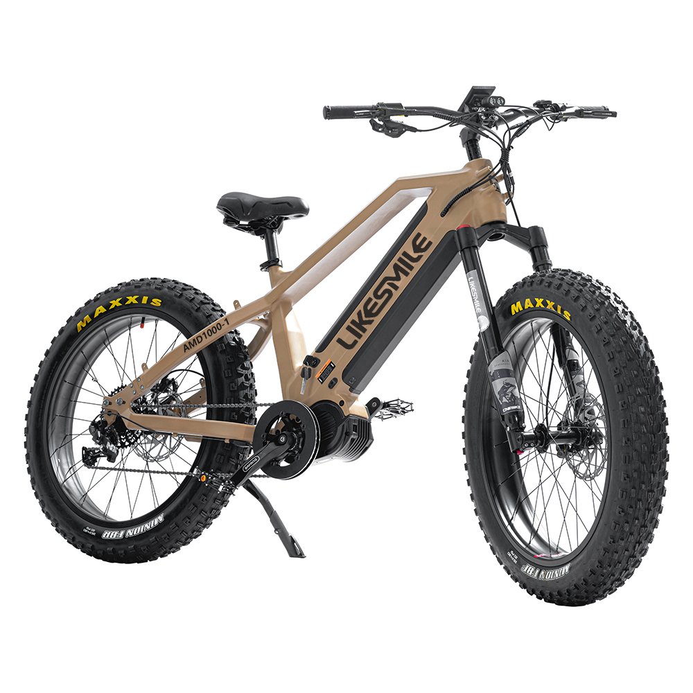 Electric Mountain E-bike with High Quality Dual Battery 48V 15Ah*2, 1000W Power, and Fat Tires for Outdoor Terrain