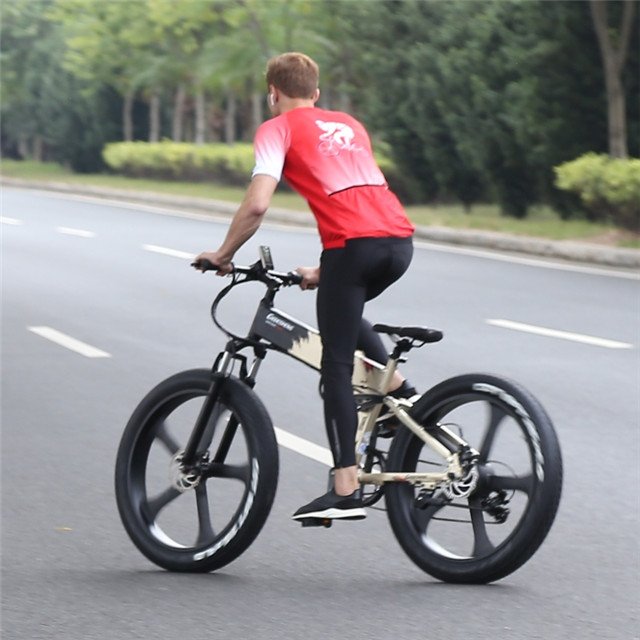 Mountainbike Electric Mountain Bike Downhill 500w 48v 45km H 24 Inch Folding Frame Hidden Battery Full Suspension Fat Tire Ebike