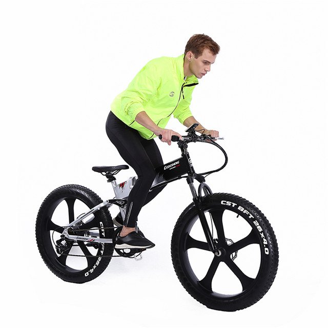 Mountainbike Electric Mountain Bike Downhill 500w 48v 45km H 24 Inch Folding Frame Hidden Battery Full Suspension Fat Tire Ebike