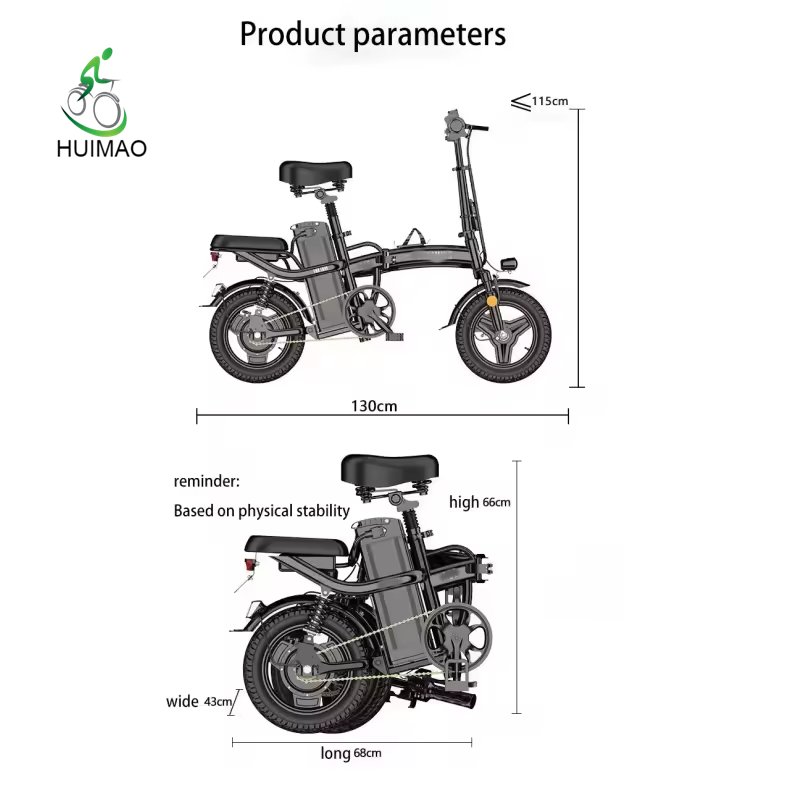 2024 China factory wholesale adult folding electric bike 20Ah ebike 14 inch bicycle 48v 350 watt folding electric city e bike
