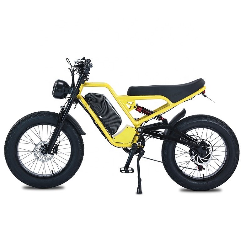 High Performance Akez Cafe Racer Electric Dirt Pit Mountain E Bike 1500W Fat Tires Ebike Electric Cruiser Adult USA Warehouse