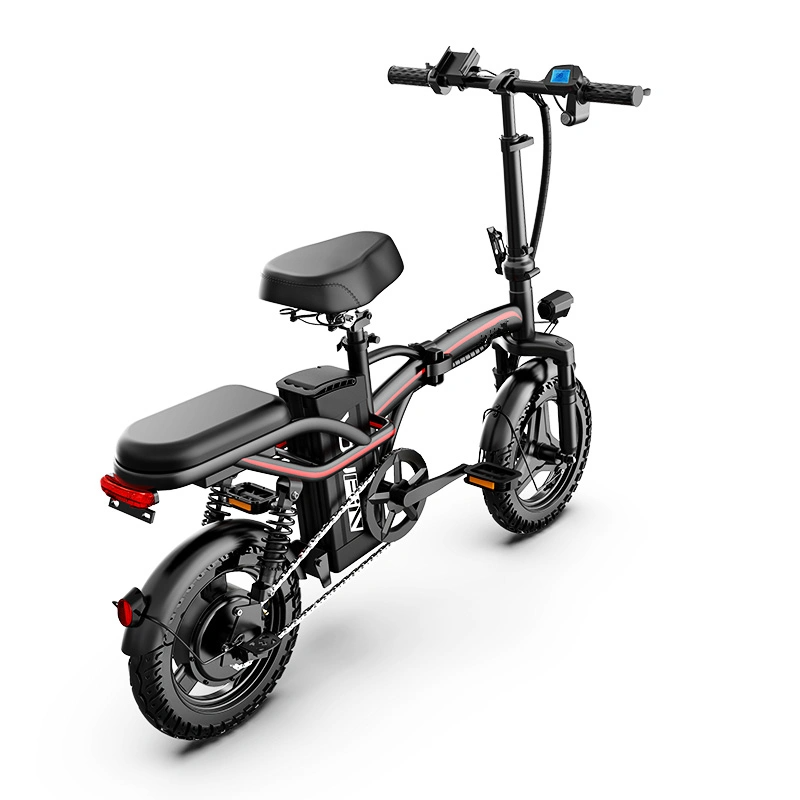 Urban 14 Inch Electric Folding Bike Cheap Aluminum Alloy 48V 400W eBike 350W Motor Power Portable City 25km/h 35km/h Scooter
