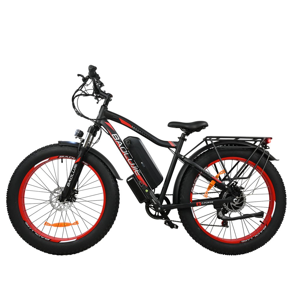 26 Inch Fat Tire Electric Bike 1000W 48V 15AH Fast Electric Mountain Bikes Full Suspension Spoke Rim Snow Electric Bike Factory