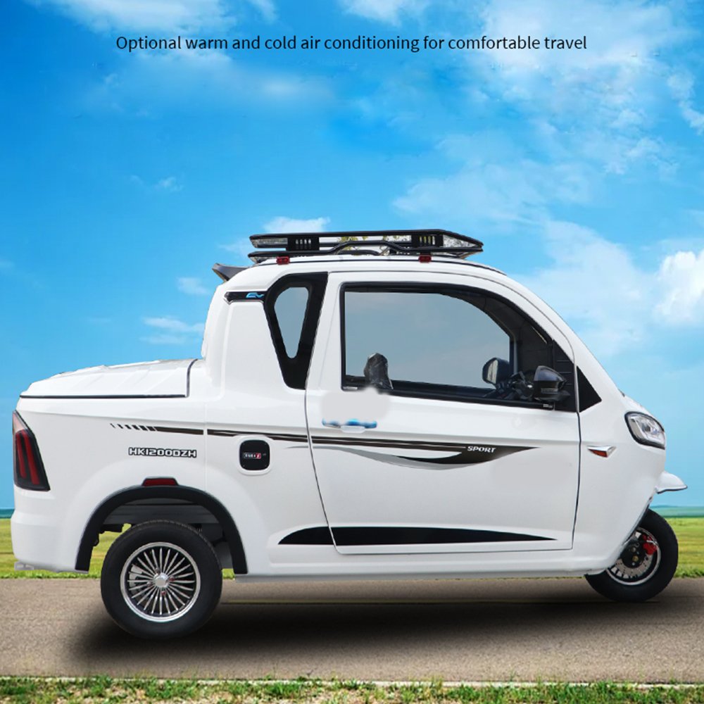 HK Powerful Fashion 3 Wheels Passengers Motorcycles Fully Enclosed Covered Mobility Pickup Electric Scooter