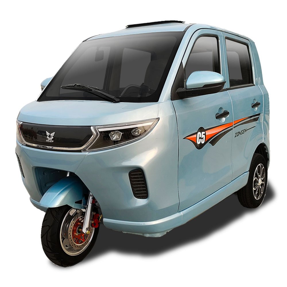 HK Powerful Fashion 3 Wheels Passengers Motorcycles Fully Enclosed Covered Mobility Pickup Electric Scooter