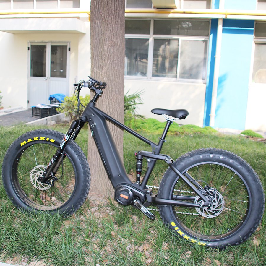 High speed powerful beach cruiser 48v 1000w mid drive fat tire mountain electric bike e bicycle ebike for adults