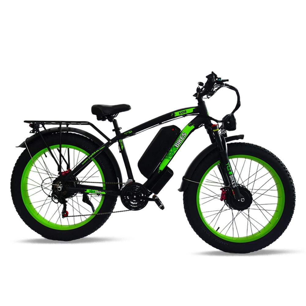 Powerful 2000W Electric Bike Dual Motor ebike,60km/h Electric Motorcycle Mountain Fatbike,26" Dual Drive Electric Bicycle Adult