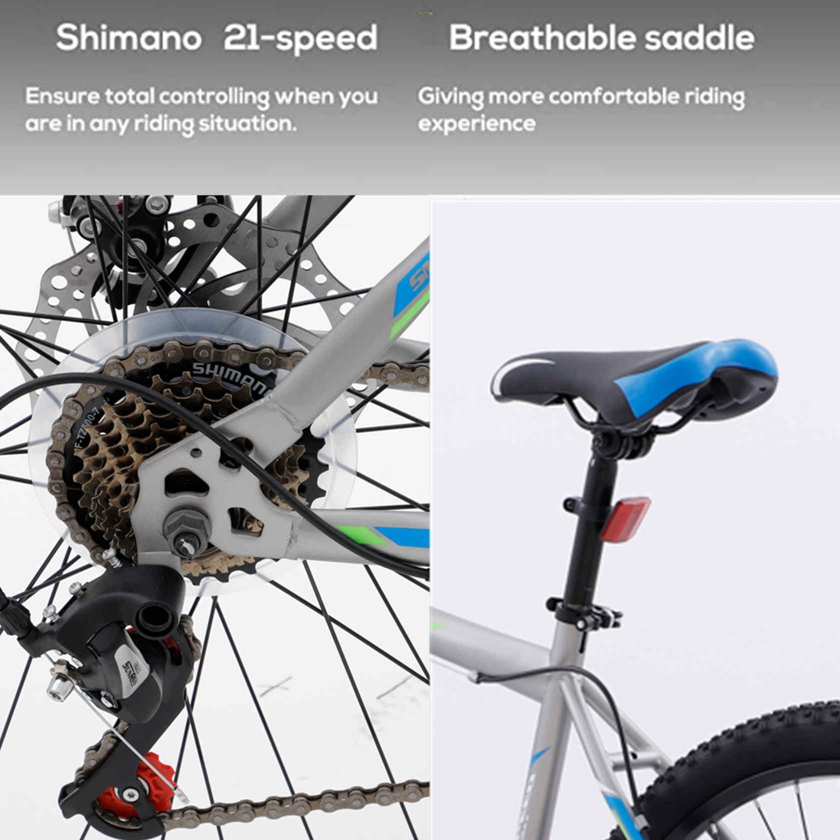 26" Shimano 21 Speed Aluminum Alloy Steel 26 inch Mountain Bike