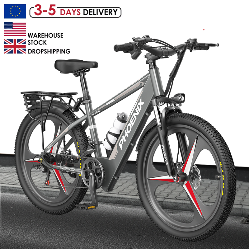 US UK EU Warehouse 400W 1000W 48V 30AH 32AH 26 Inch Fat Tire Adult Electric Mountain Bike Cheap 2 Seat Electric Mountain Bike