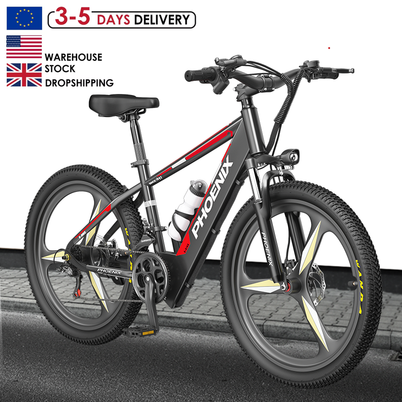 US UK EU Warehouse 400W 1000W 48V 30AH 32AH 26 Inch Fat Tire Adult Electric Mountain Bike Cheap 2 Seat Electric Mountain Bike