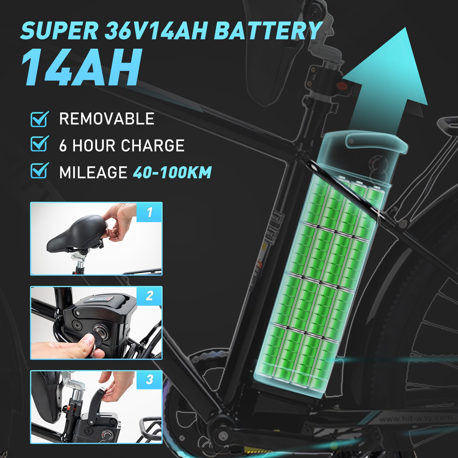 EU USA UK Warehouse HITWAY BK3S 250W Powerful Adult Electric 26inch Mobility Electric Bicycle Step-Through E Bike