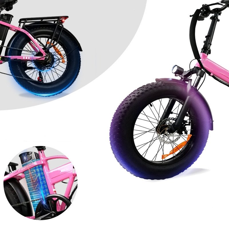 20 Inch Folding Ebike Mechanical Disc Brake 500W Electric City Bike Front Suspension Electric Bicycle