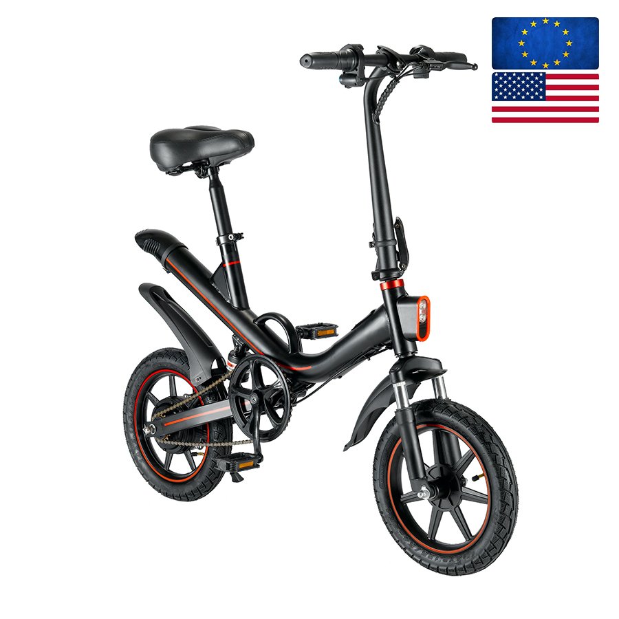 2022 eu warehouse cheap electric bicycle with seat OUXI V1 foldable electric city bike with CE certificate beach cruiser bike