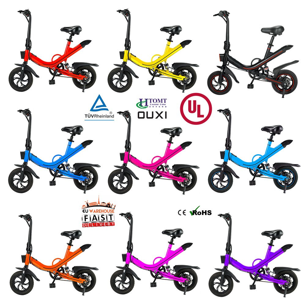 2022 eu warehouse cheap electric bicycle with seat OUXI V1 foldable electric city bike with CE certificate beach cruiser bike