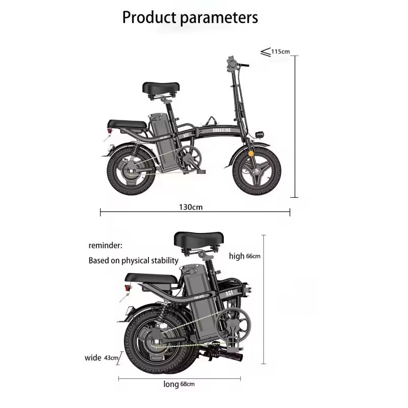 Wholesale Folding Bike 14-inch Factory Supplies High quality electric City Bike Folding electric bike Lithium electric bicycle