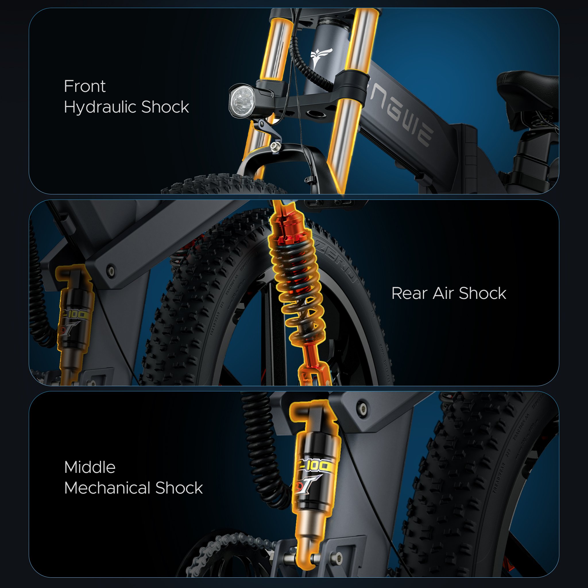 US Stock ENGWE X26 Mountain Electric Bike 29.2Ah Lithium Battery Electric Bicycle 1000W Electric Bikes