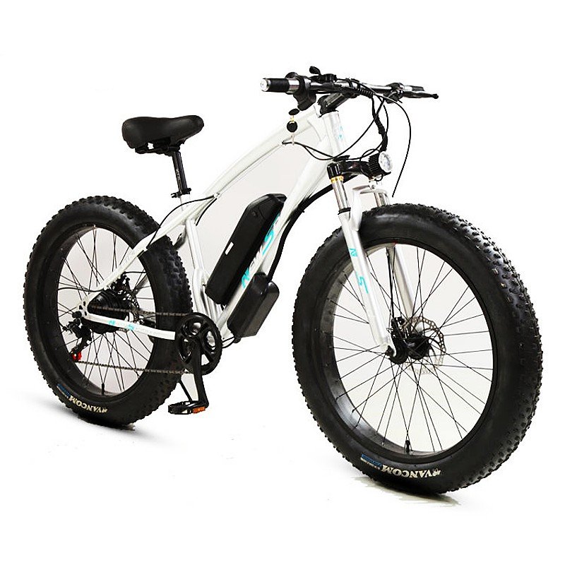 26-Inch 250W/750W/1000W Full Suspension Electric Cycle Double Disc Brake Fat Bike with Ordinary Pedal Fat Tyre E-Bike