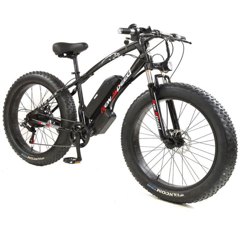 26-Inch 250W/750W/1000W Full Suspension Electric Cycle Double Disc Brake Fat Bike with Ordinary Pedal Fat Tyre E-Bike