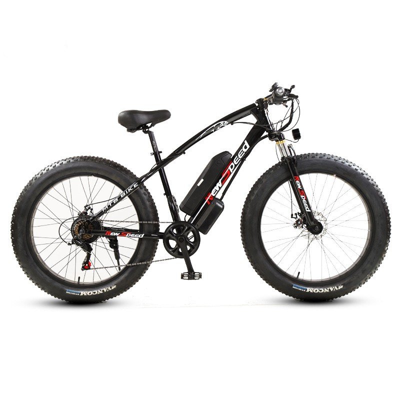 26-Inch 250W/750W/1000W Full Suspension Electric Cycle Double Disc Brake Fat Bike with Ordinary Pedal Fat Tyre E-Bike