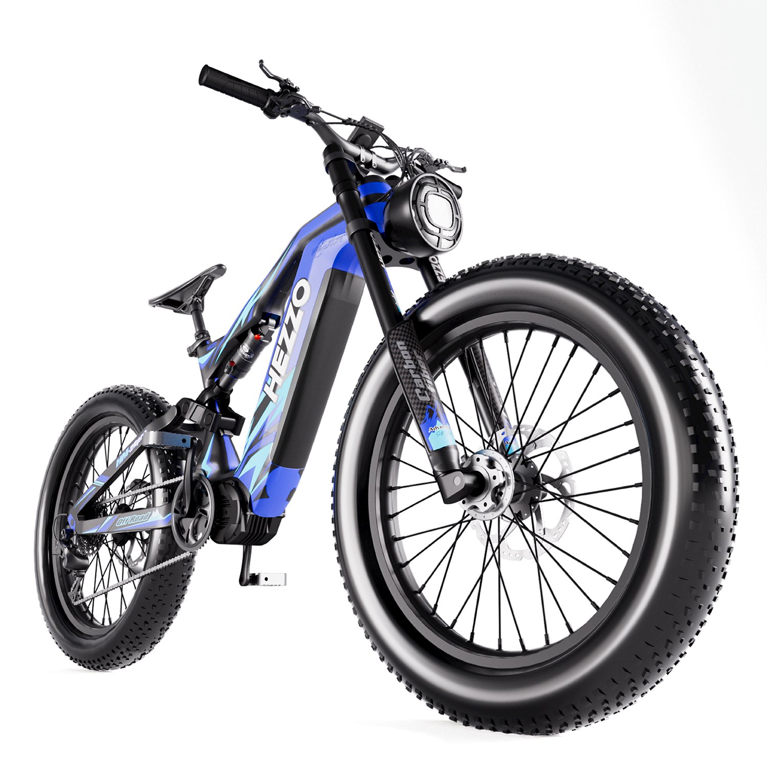 2024 New Design 26-Inch Carbon Fiber Electric Mountain Bike 52V 1000W Bafang M620 21Ah LG 21700 Battery 