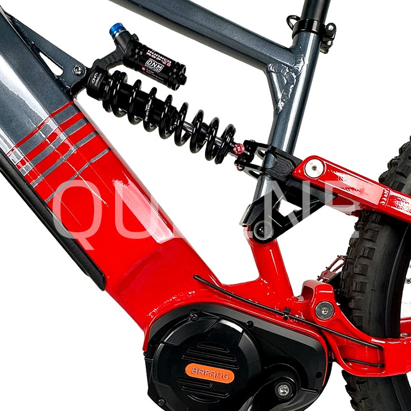 Custom Long Range Adult Aluminium Alloy Frame Full Suspension Bike Mid Drive Electric Mountain Bicycle