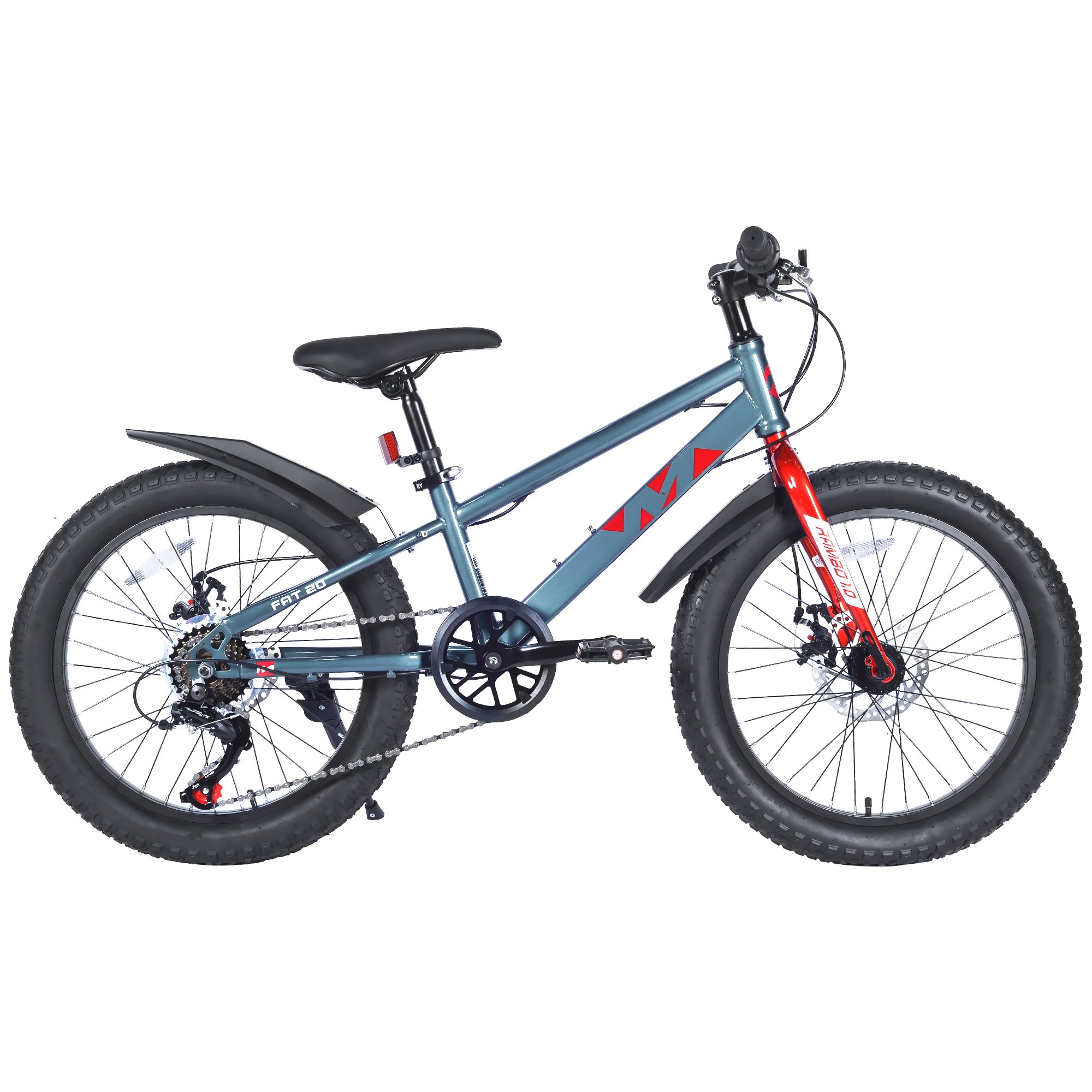 ZUKKA 20 inch Top Mountain Bikes Affordable Fat Tire MTB With Steel Frame 7spd Grey Color