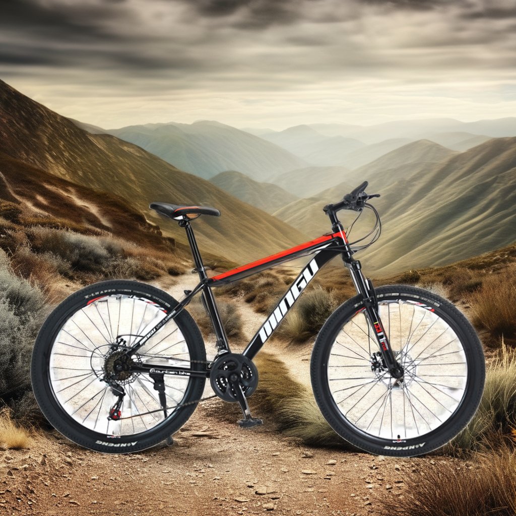 Forest Road High-Performance Double Suspension Mountain Bike 21-Speed Steel Fork Disc Brake Ordinary Pedal