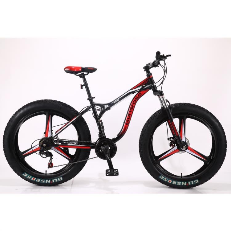 Top-Level 26 Inch Fat Tire Full Shockproof Frame Snow Bike Mtb Bicycle Chinese OEM Manufactory Aluminum Steel Fork Disc Brake