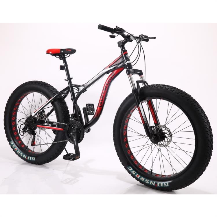 Top-Level 26 Inch Fat Tire Full Shockproof Frame Snow Bike Mtb Bicycle Chinese OEM Manufactory Aluminum Steel Fork Disc Brake