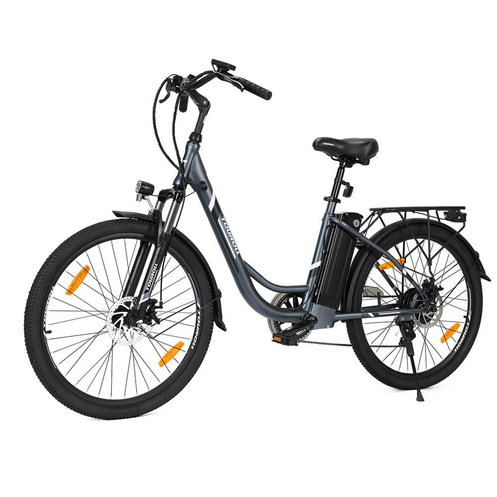 Electric City Bike 250W 15.6Ah 45Nm Torque 5 Assist Levels 7-Speed Shimano Gear Touroll B1 with powerful motor